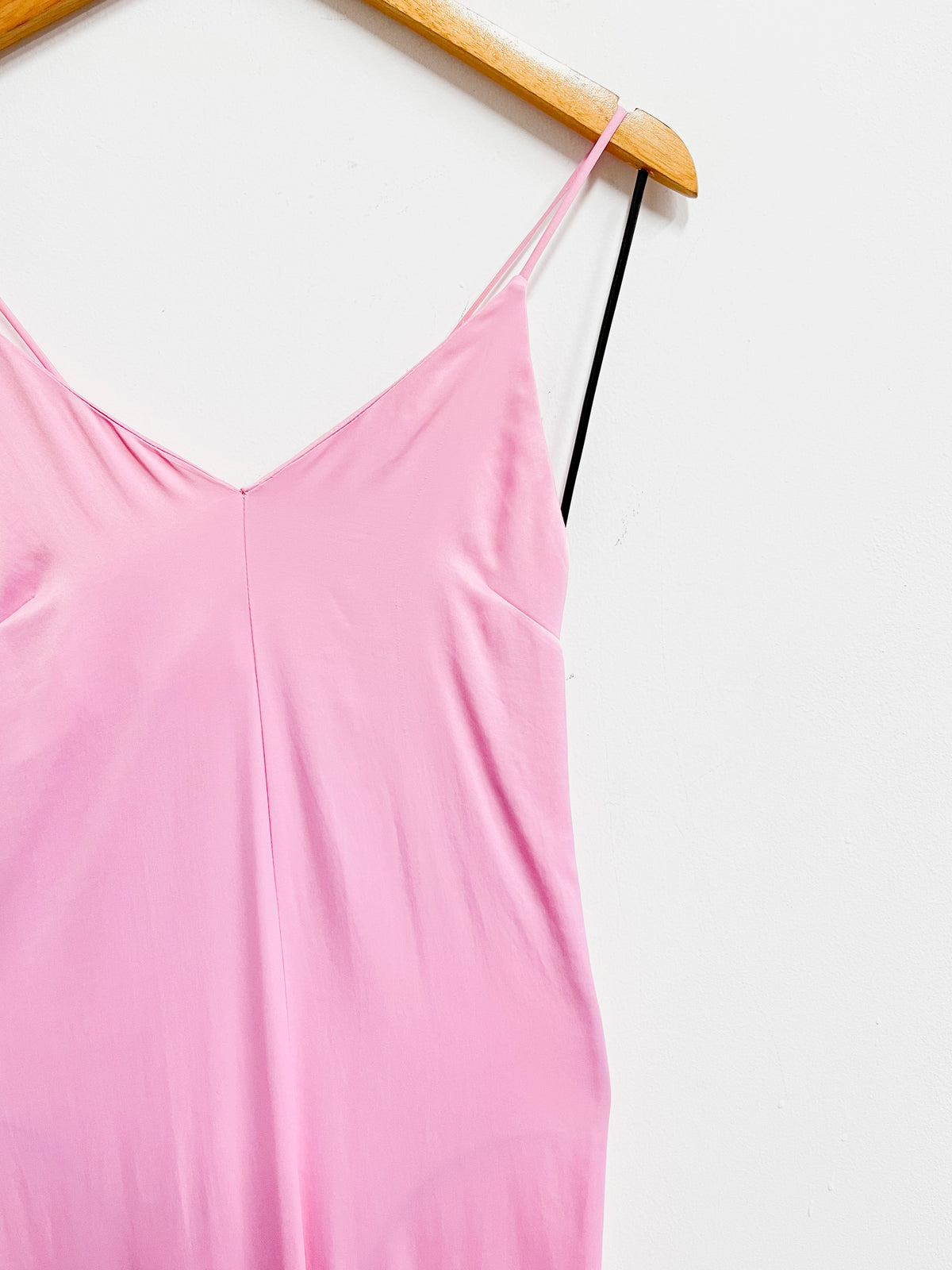 Vestido rosado de tiras - Mango - Talla XS