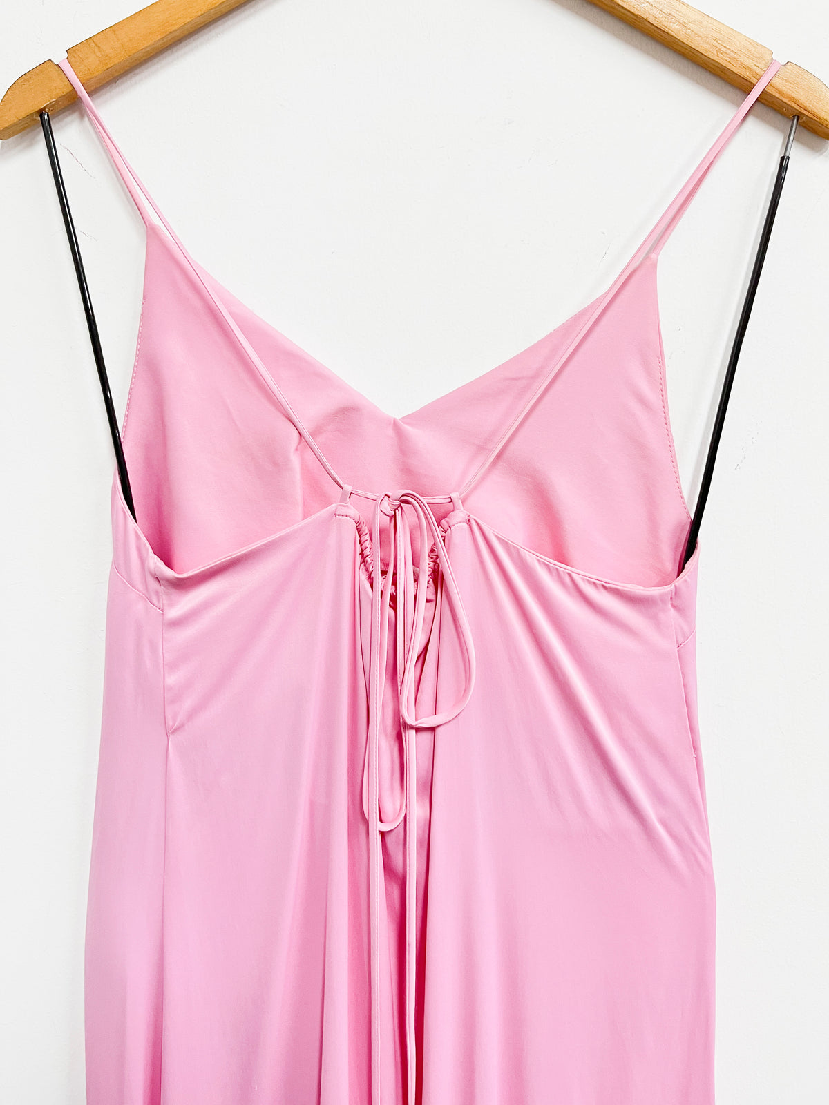 Vestido rosado de tiras - Mango - Talla XS