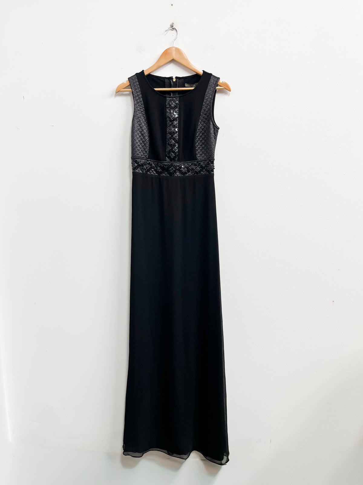 Vestido largo negro lentejuelas busto - SITKA SEMSCH X MCH - Talla XS