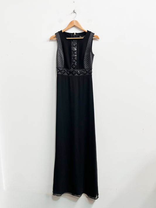 Vestido largo negro lentejuelas busto - SITKA SEMSCH X MCH - Talla XS