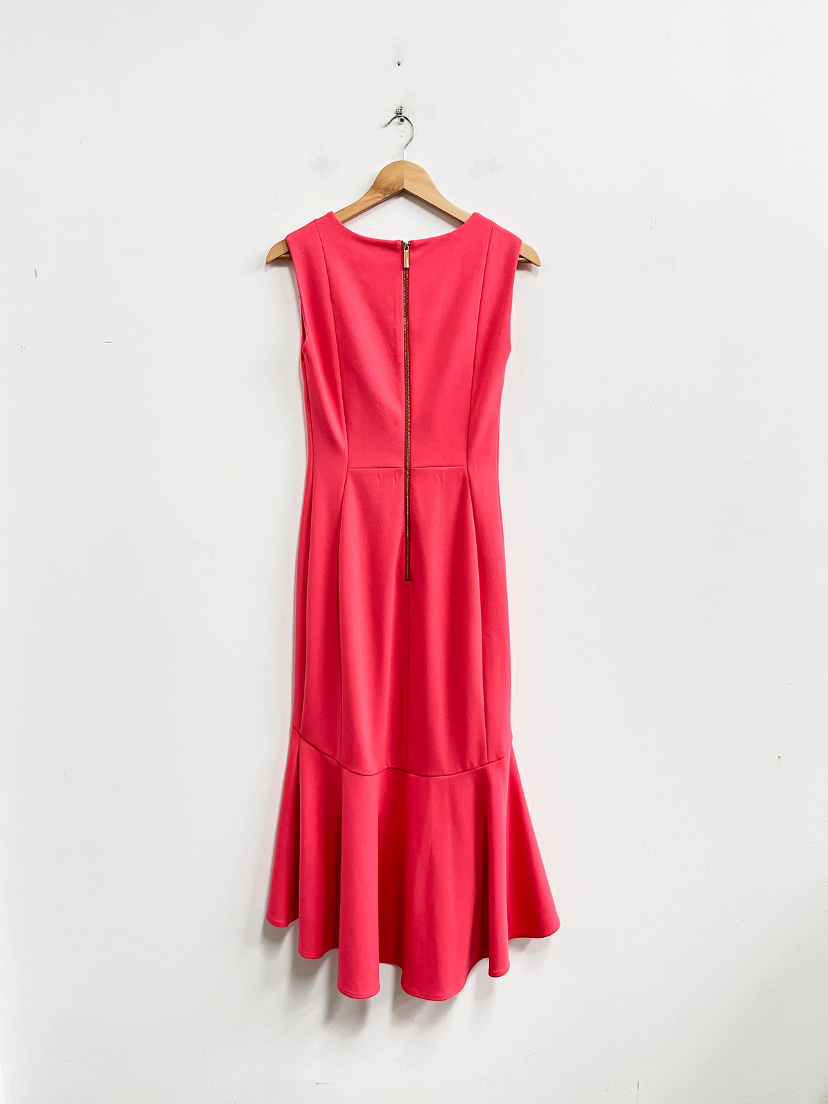 Vestido coral con bobos en la basta - Calvin Klein - Talla M