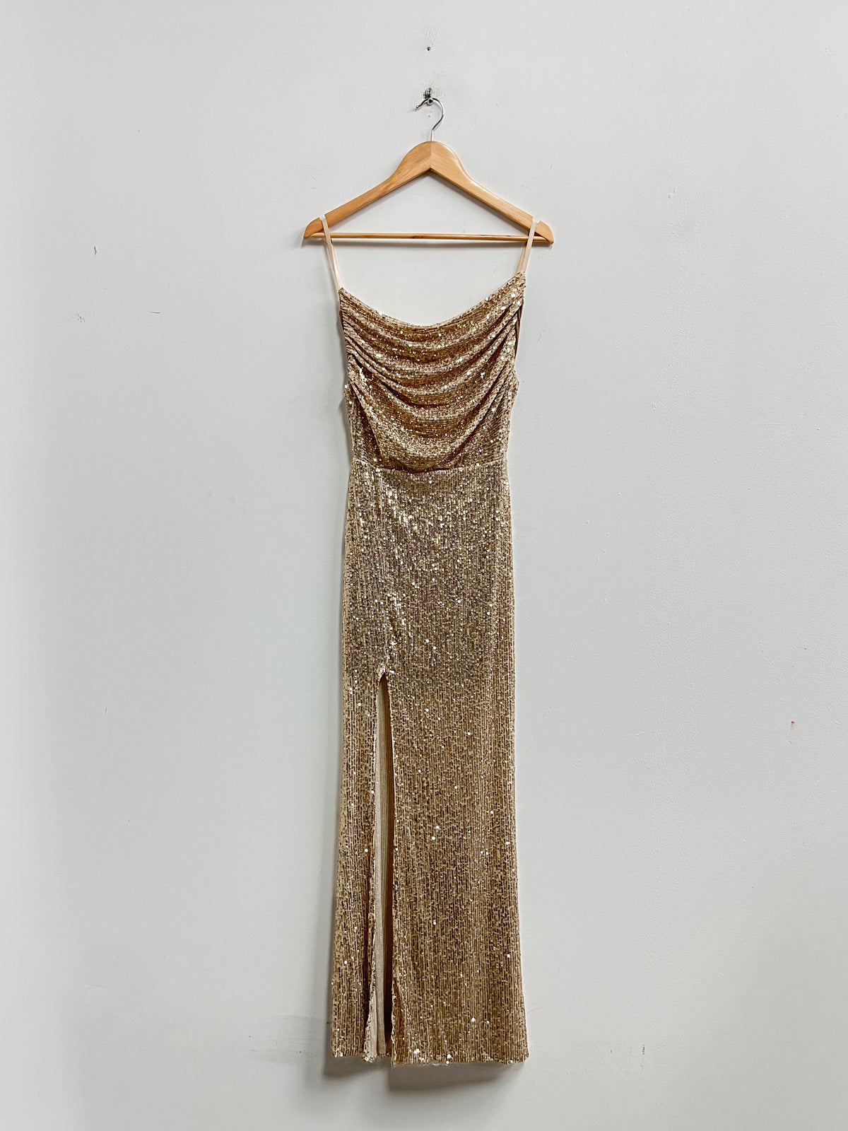 Vestido lentejuelas dorado - New Collection - Talla S