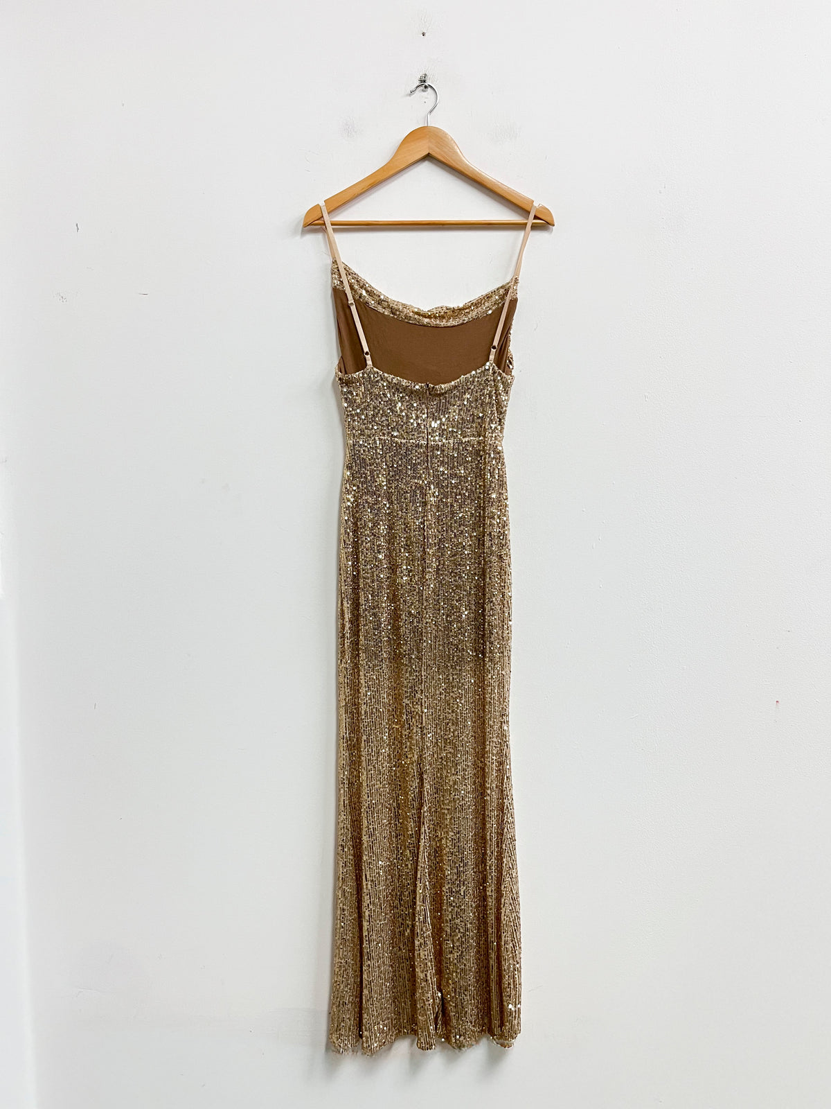 Vestido lentejuelas dorado - New Collection - Talla S