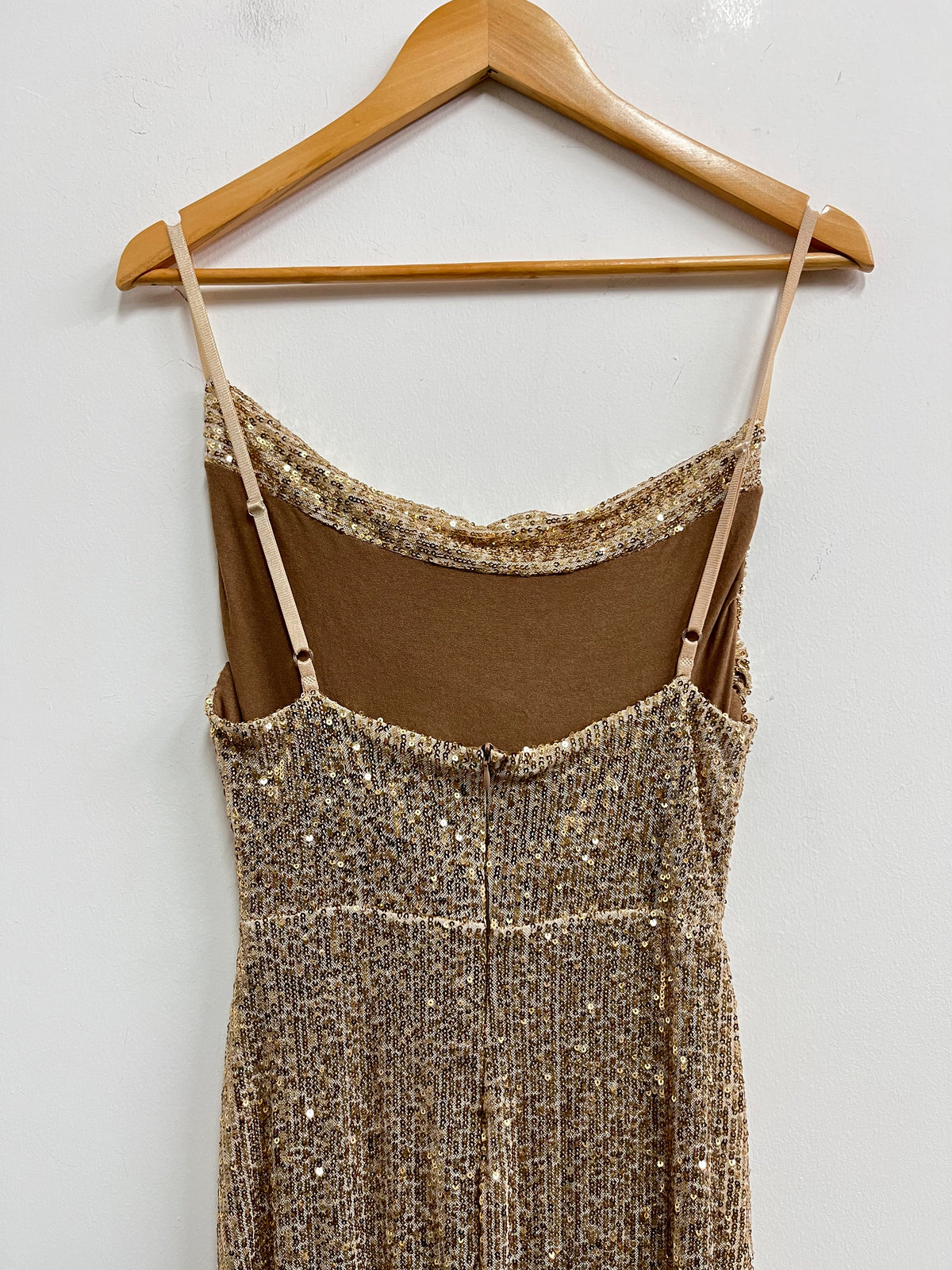 Vestido lentejuelas dorado - New Collection - Talla S