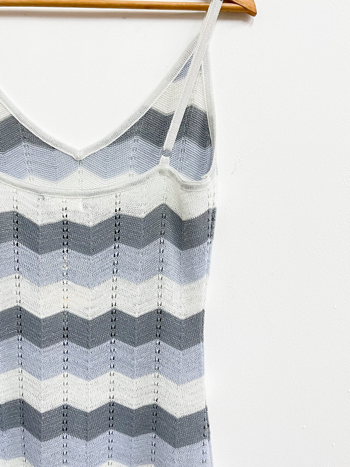 Vestido a rayas gris con blanco - ADC - Talla M
