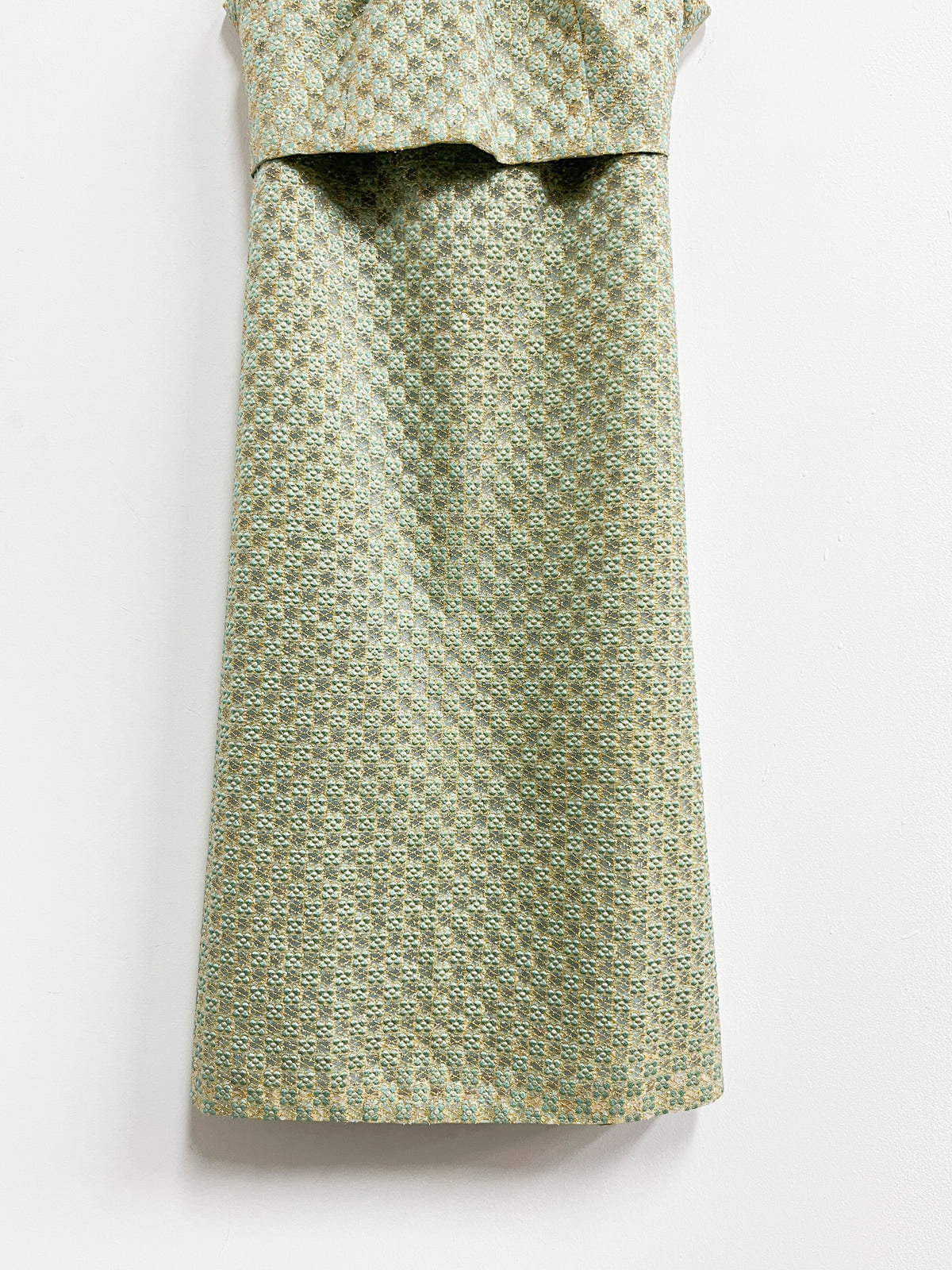 Conjunto Top y Falda verde con dorado - Talla S