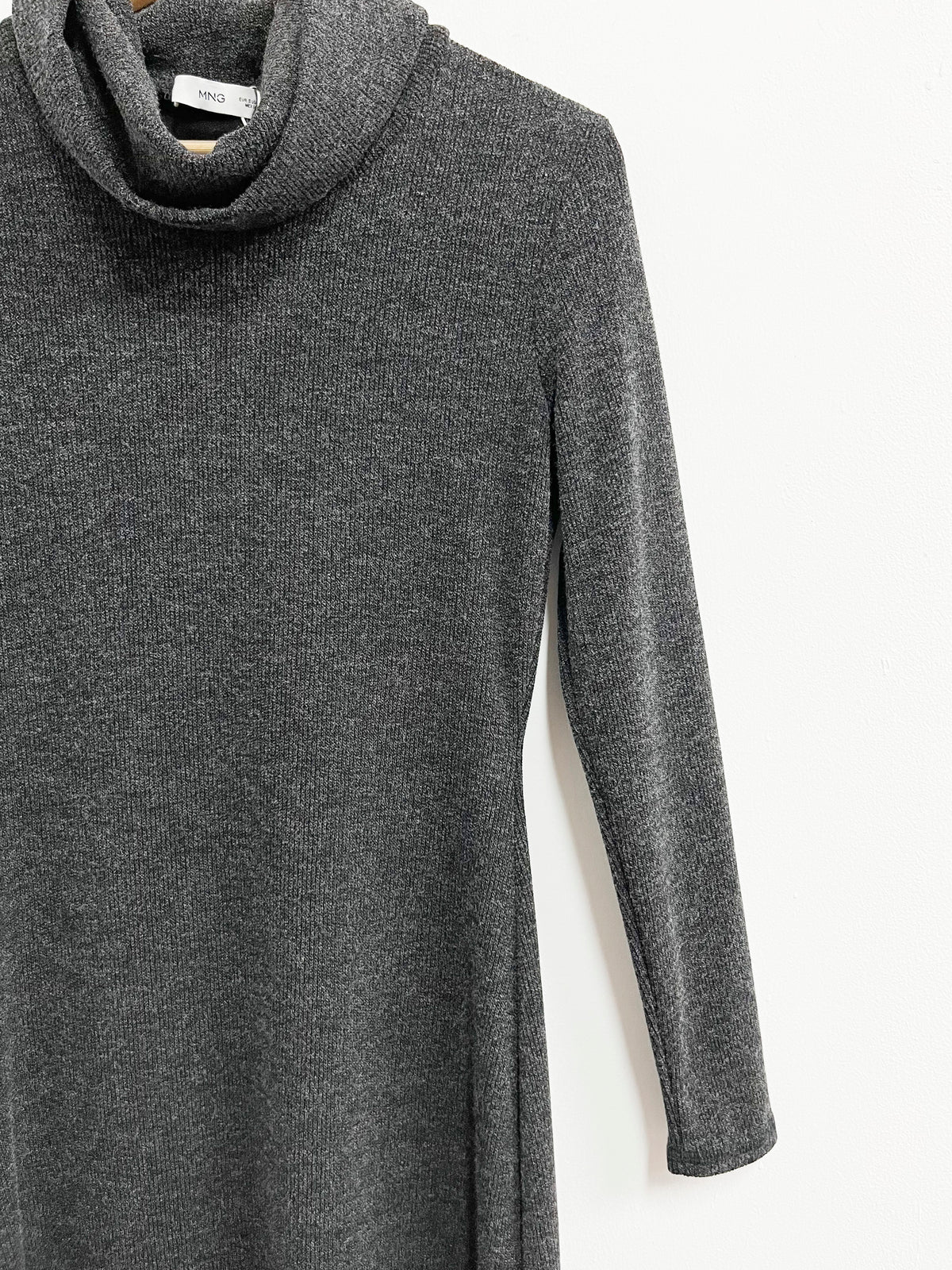 Vestido largo gris oscuro - Mango - Talla S