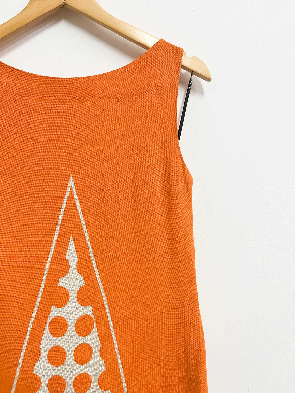 Vestido de lino naranja manga cero - Talla M