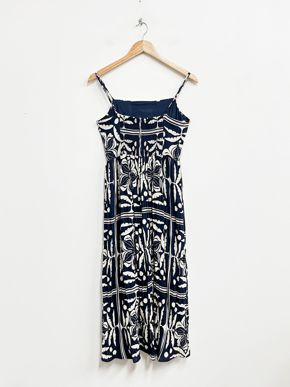 Vestido blanco con azul de tiras - Cachè - Talla M
