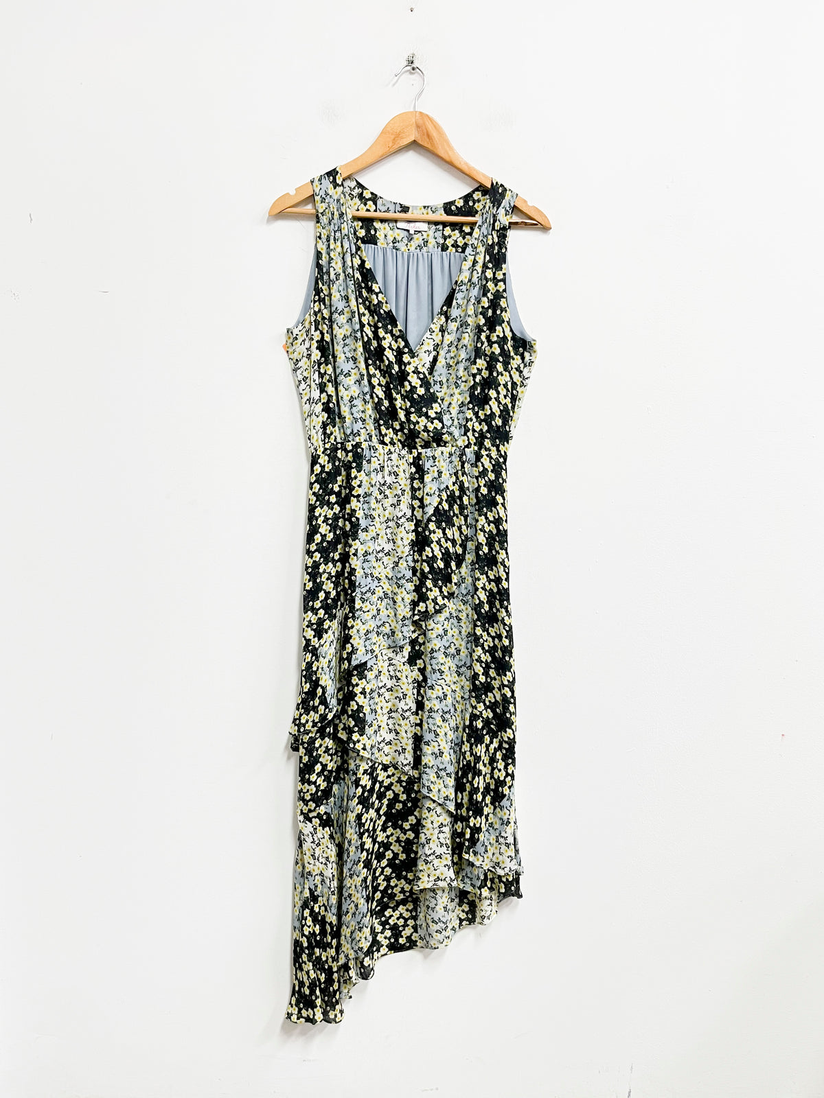 Vestido midi estampado flores amarillas - Parker - Talla S