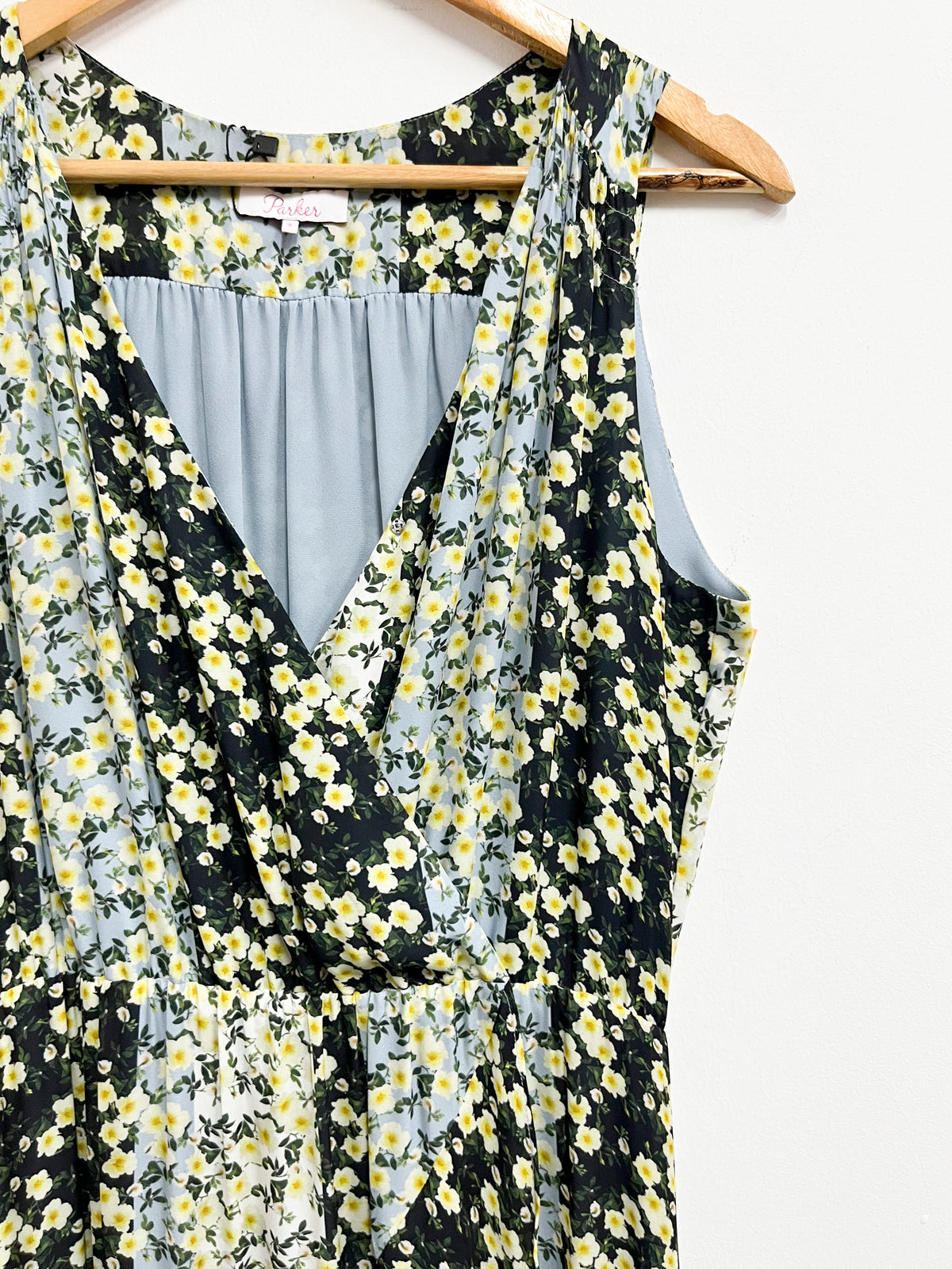 Vestido midi estampado flores amarillas - Parker - Talla S