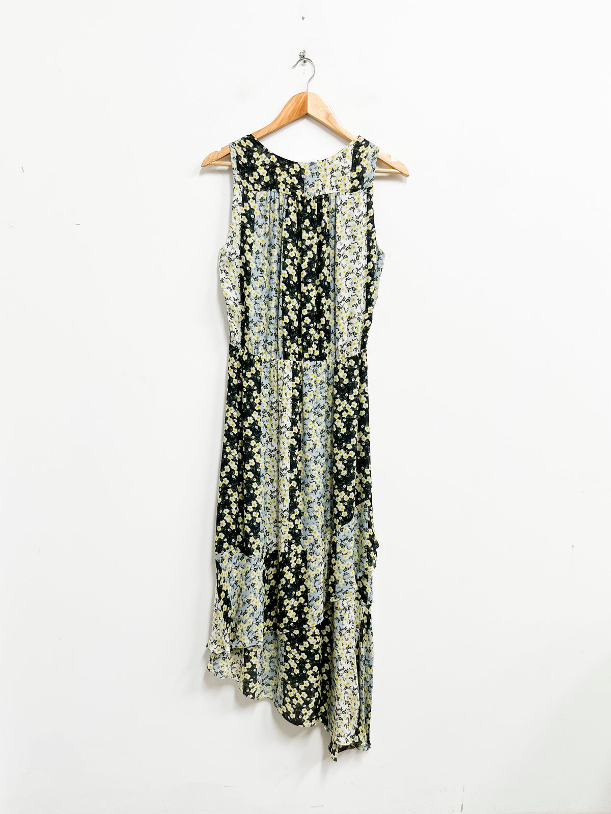 Vestido midi estampado flores amarillas - Parker - Talla S