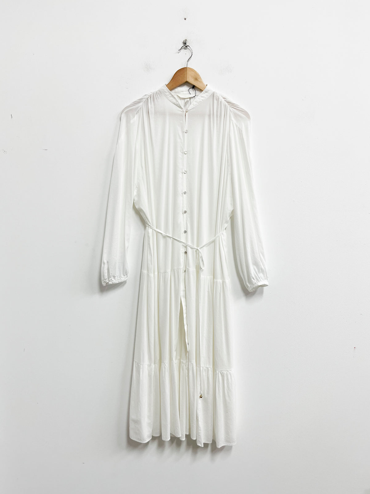 Vestido largo blanco - H&M - Talla S