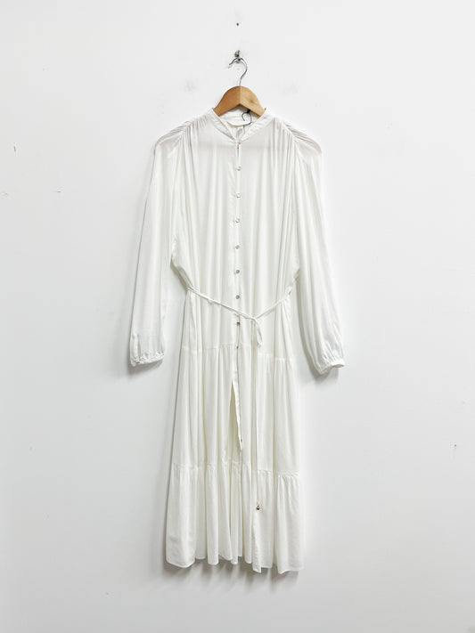 Vestido largo blanco - H&M - Talla S