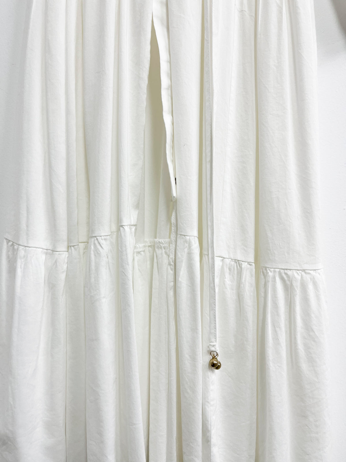 Vestido largo blanco - H&M - Talla S
