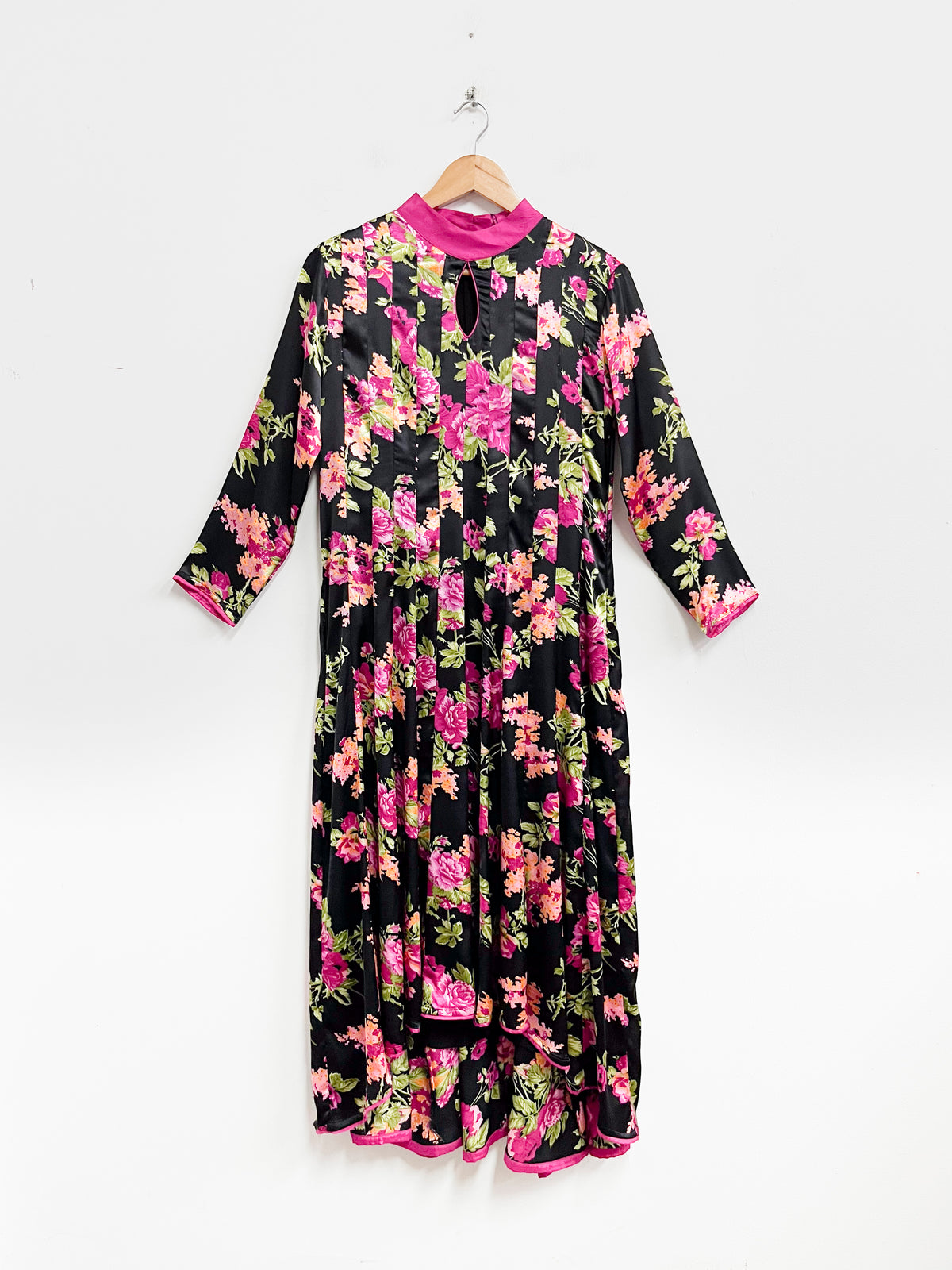 Vestido de seda con flores - Talla M