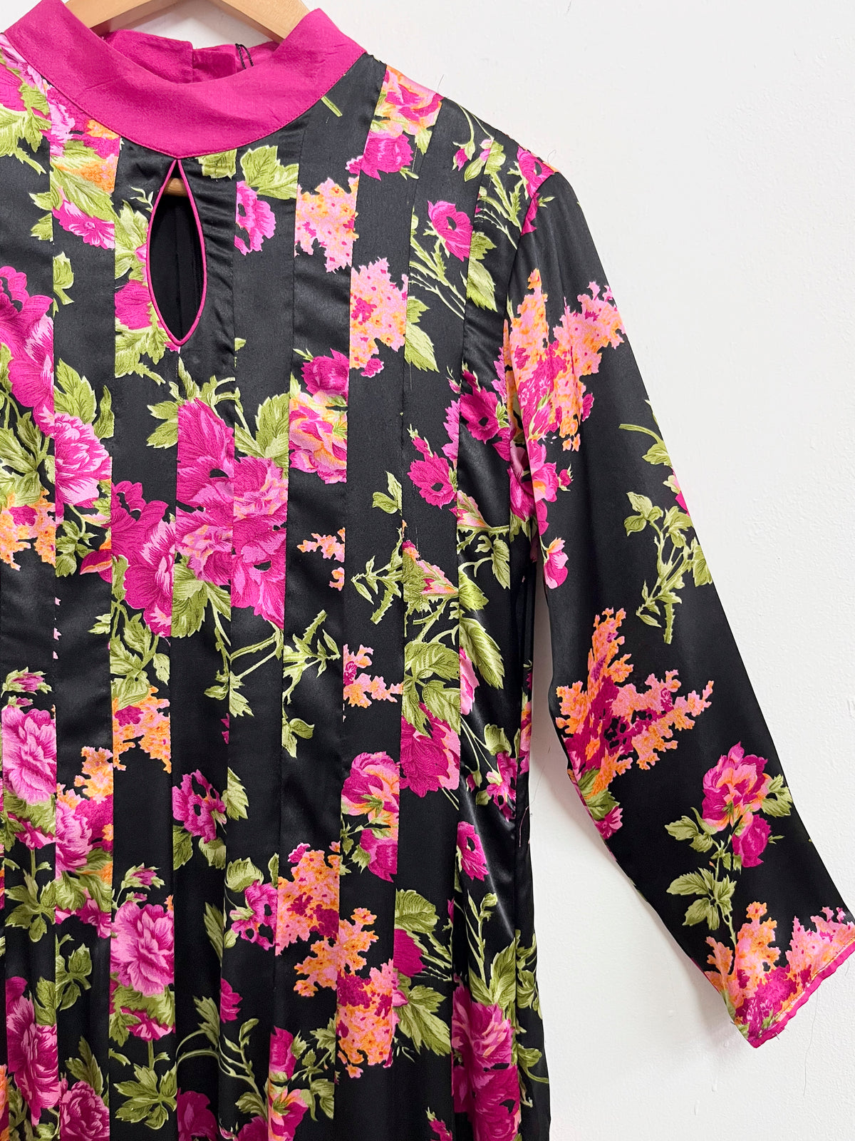 Vestido de seda con flores - Talla M