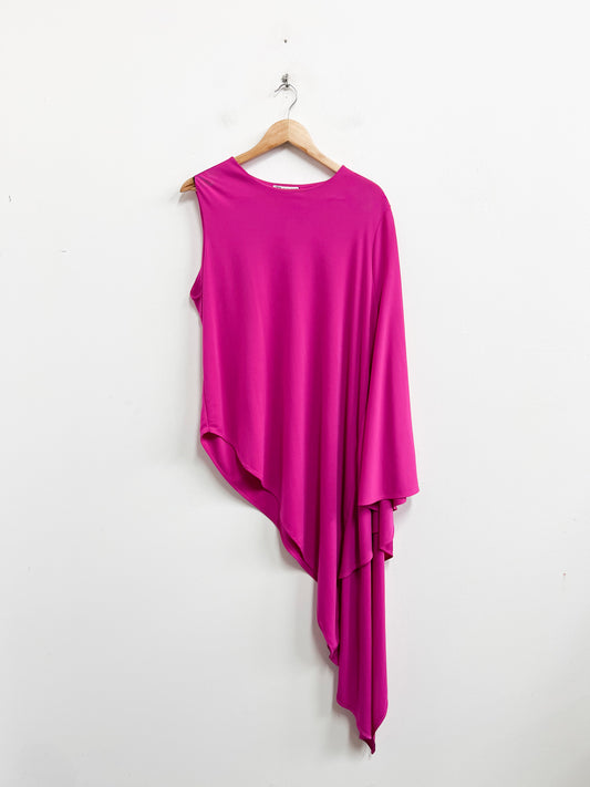 Blusa fucsia asimétrica - Zara - Talla L