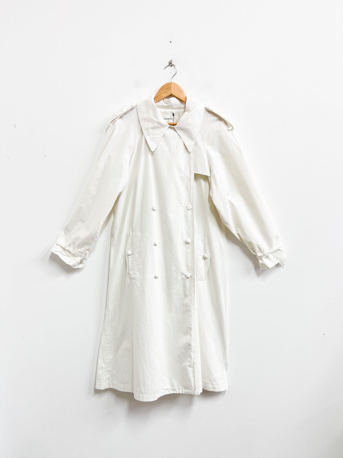 Gabardina blanca de algodón - The Open Product - Talla L