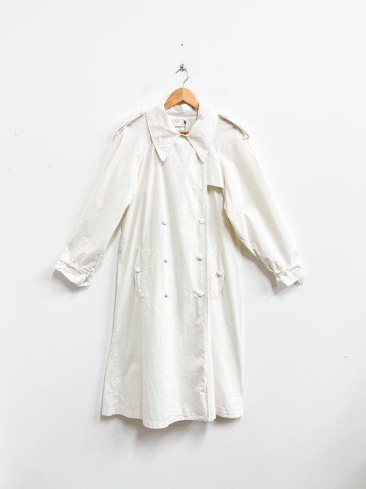 Gabardina blanca de algodón - The Open Product - Talla L