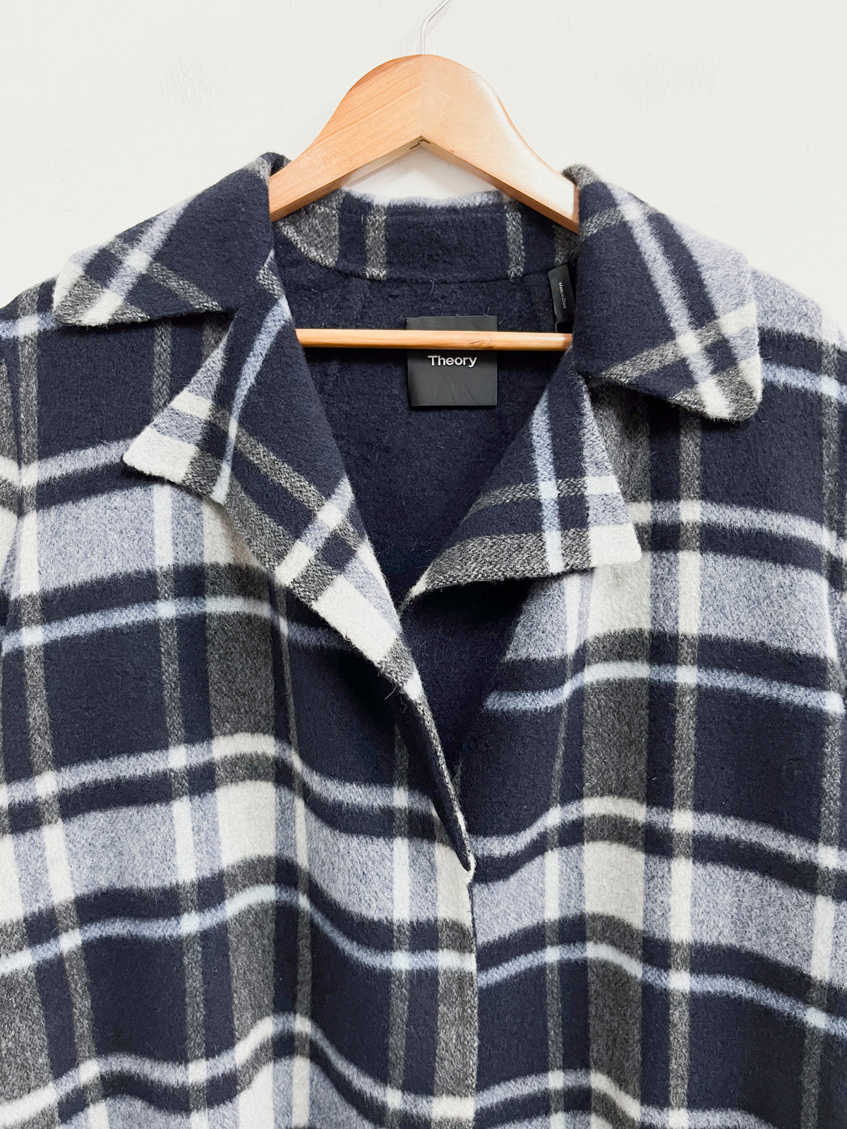 Saco cuadros mix lana y alpaca - Theory - Talla S
