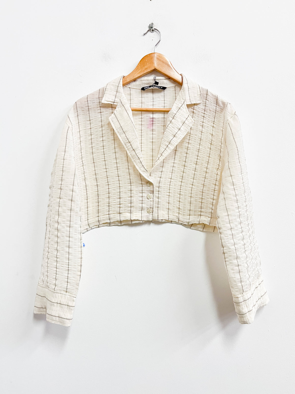 Conjunto beige líneas negras - Zara - Talla XS