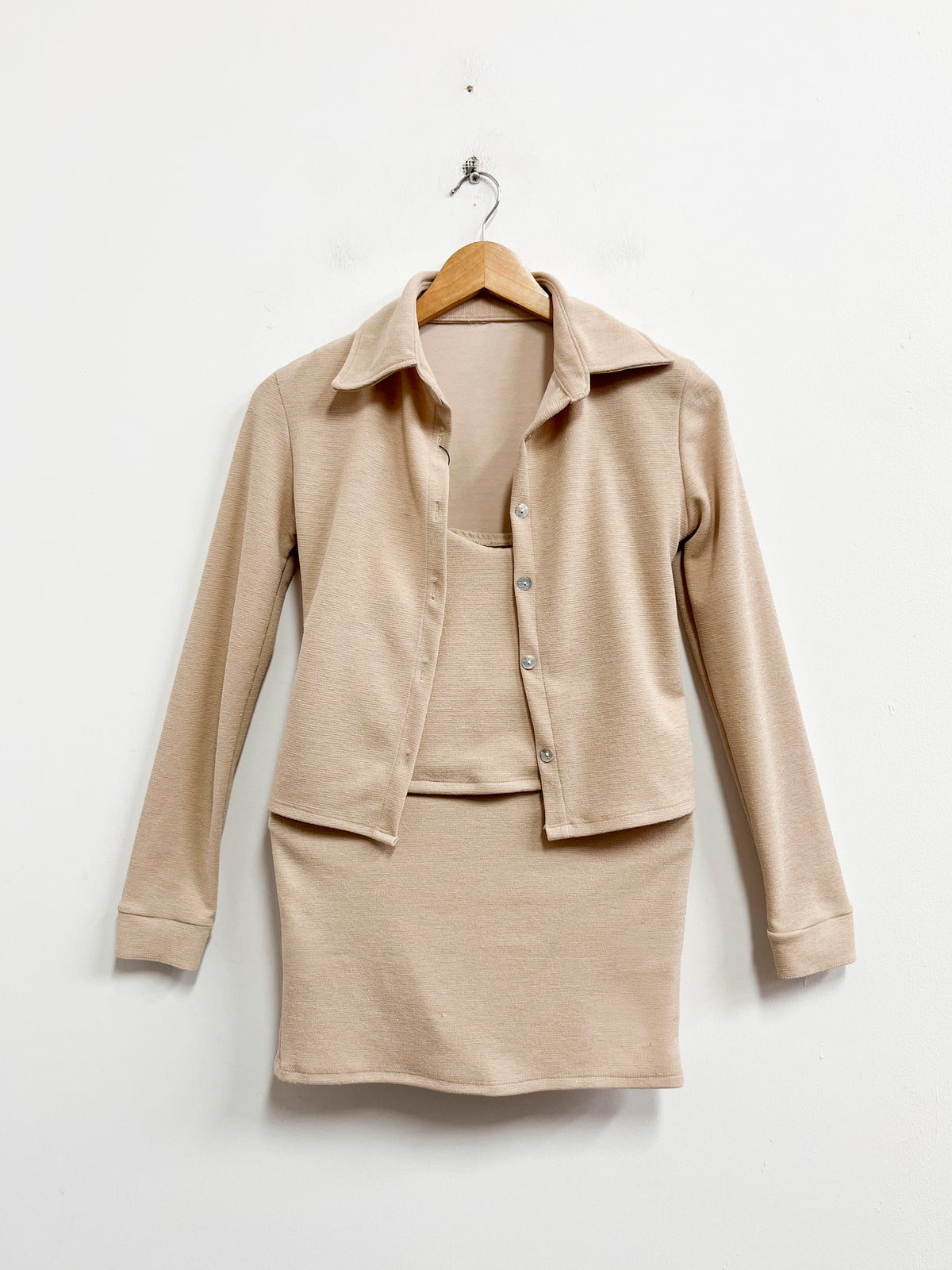 Conjunto beige 3 piezas - Talla XS