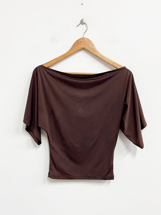 Body marrón de licra - Purpura - Talla S