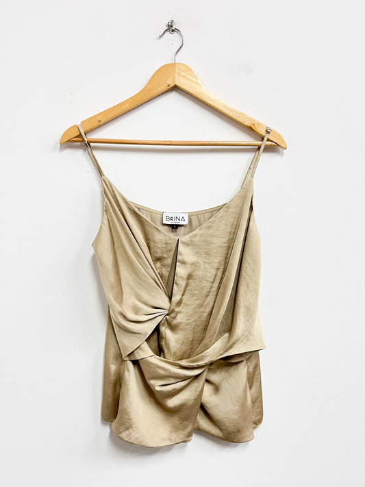Top de tiras dorado - Brina - Talla L