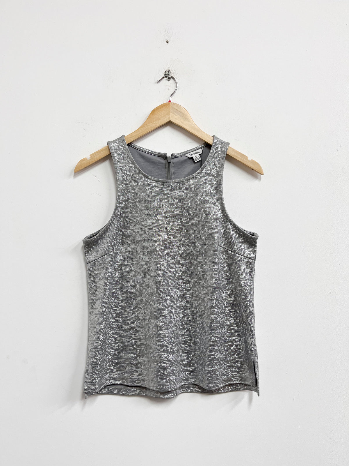 Top plateado - Calvin Klein - Talla S