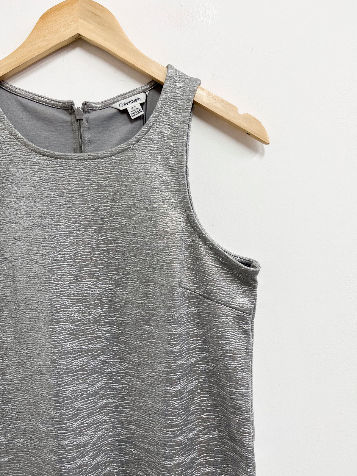 Top plateado - Calvin Klein - Talla S