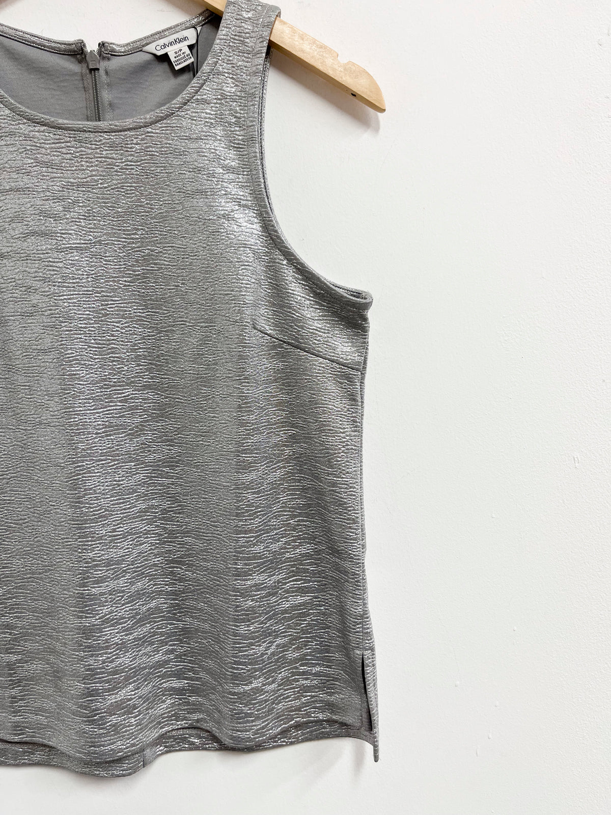 Top plateado - Calvin Klein - Talla S