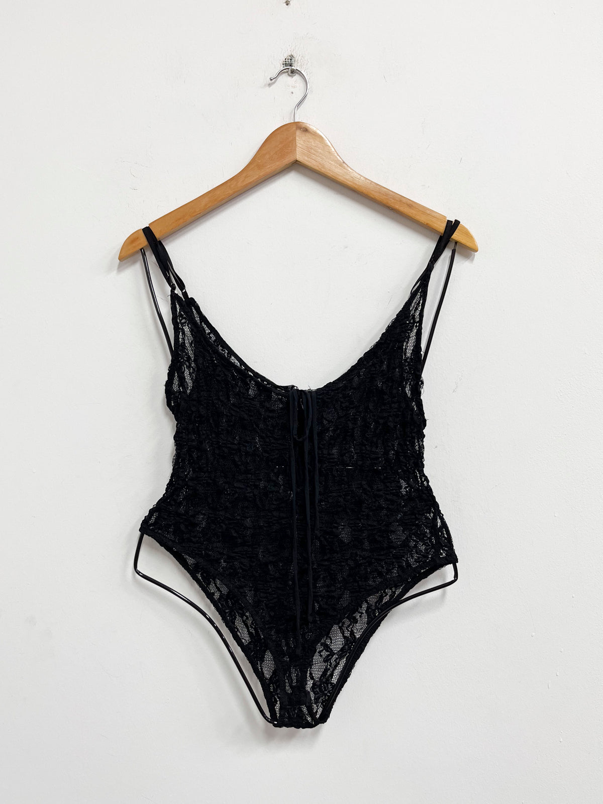 Body de encaje negro - Zara - Talla L