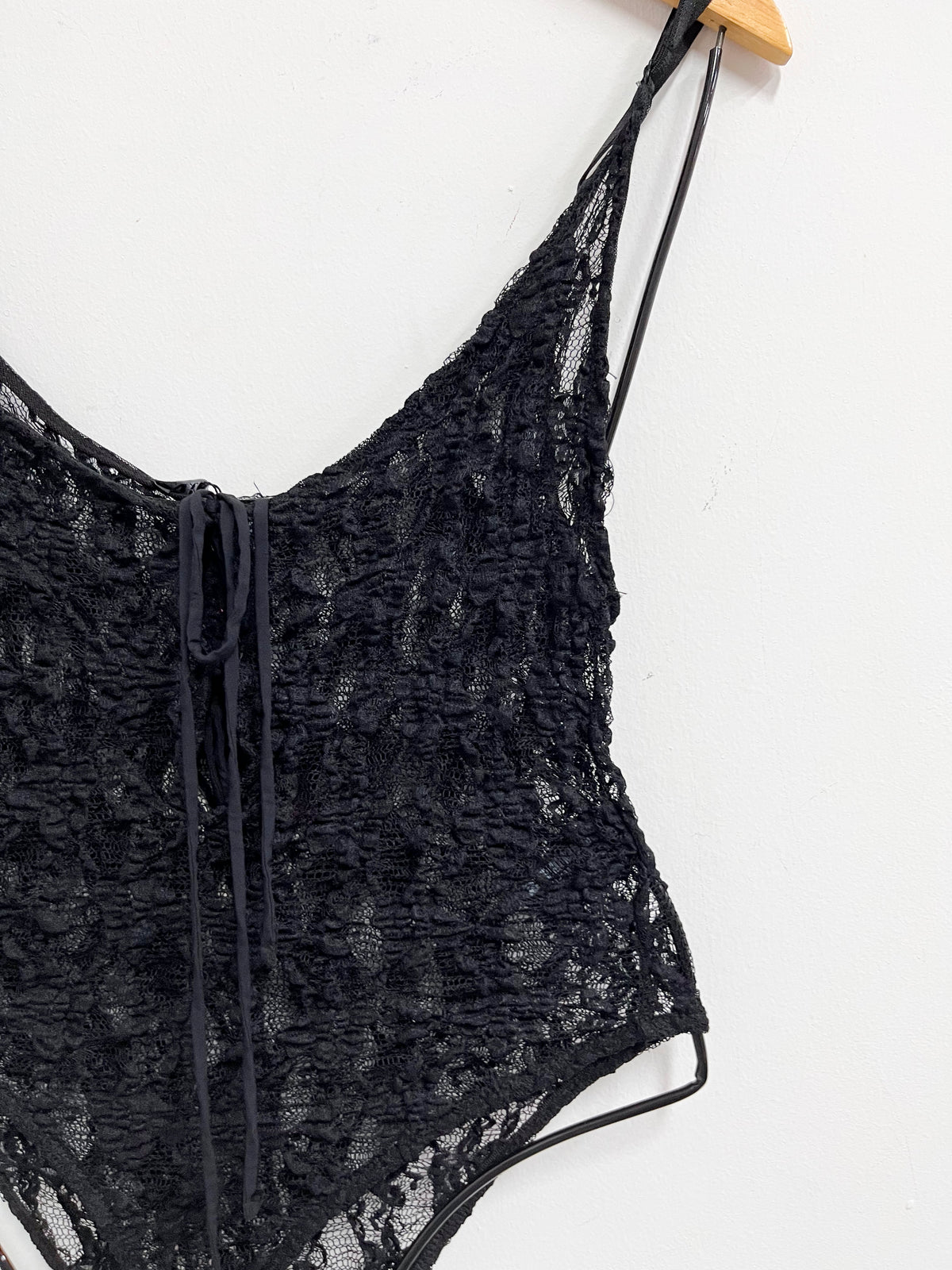 Body de encaje negro - Zara - Talla L