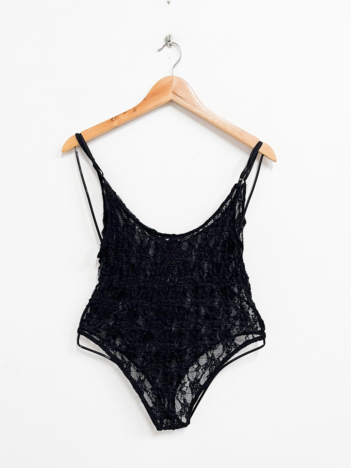 Body de encaje negro - Zara - Talla L