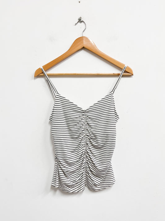 Top tiras rayas blancas con negras - Mango - Talla S