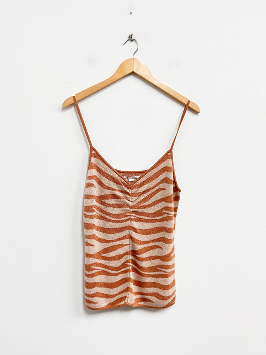 Top animal print tonos marrones - Anthropology - Talla S