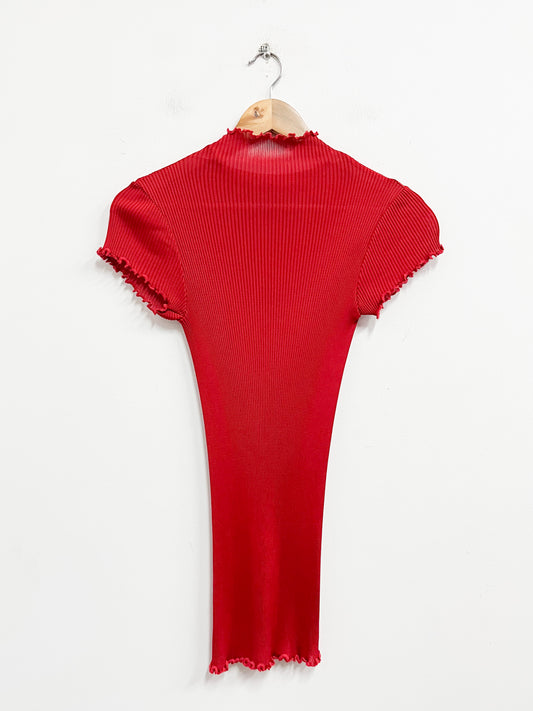Top rojo manga corta - Talla S
