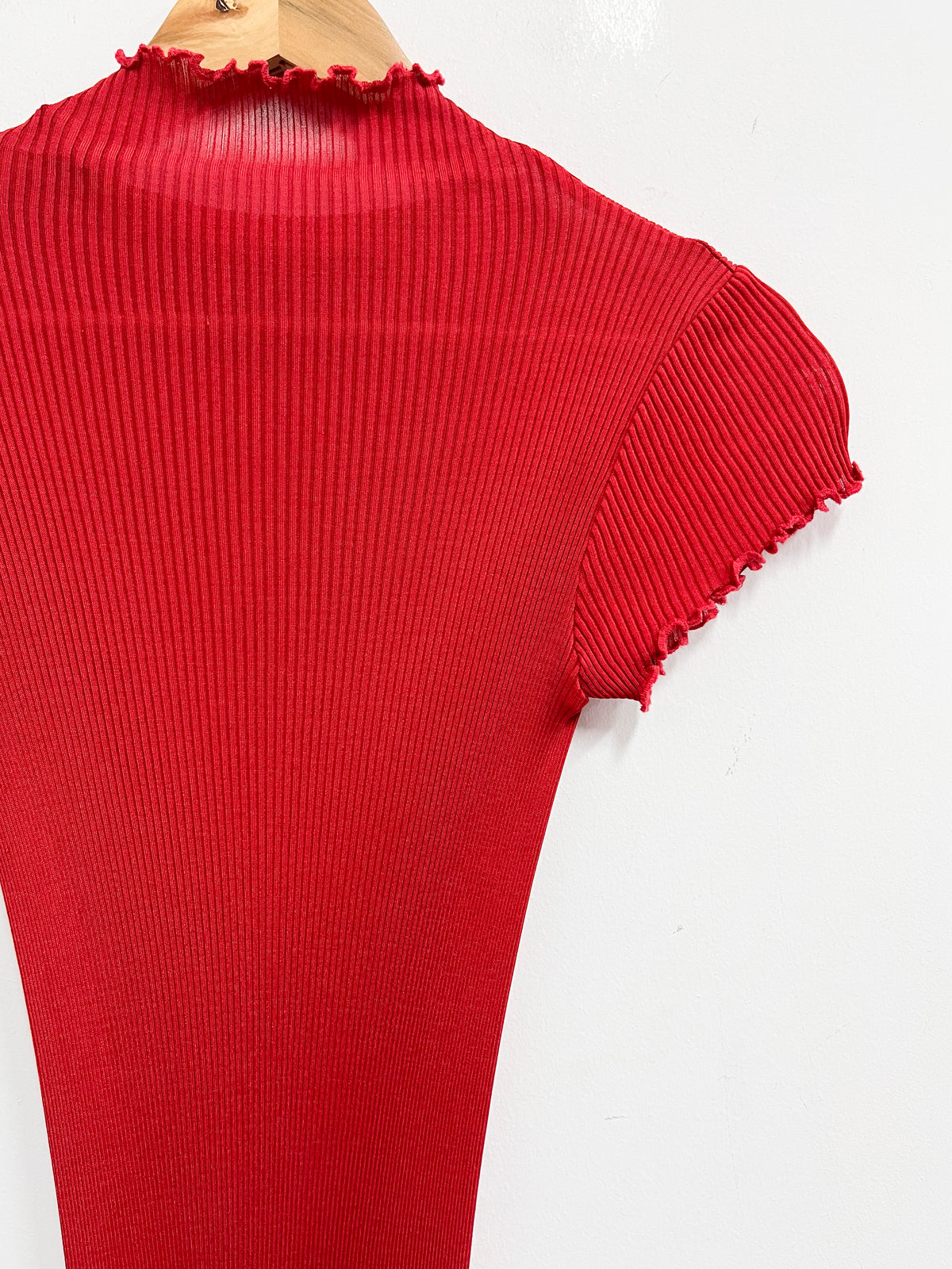 Top rojo manga corta - Talla S