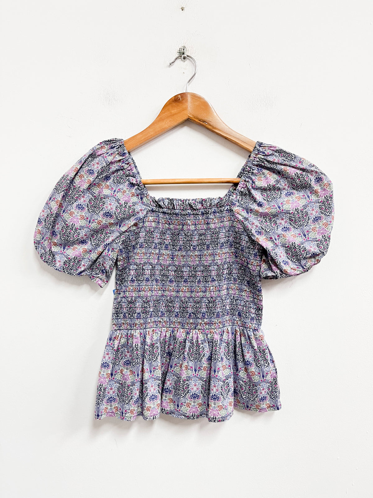 Top estampados azules y lilas - J. Crew - Talla S