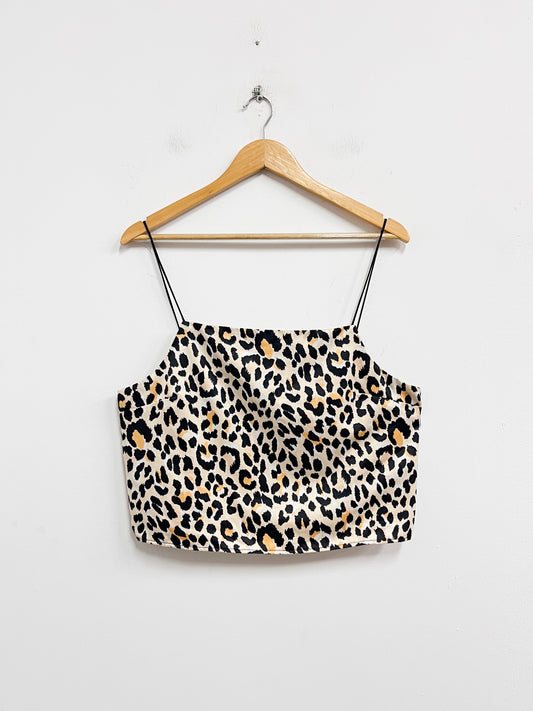 Top animal print con tiras - Talla M