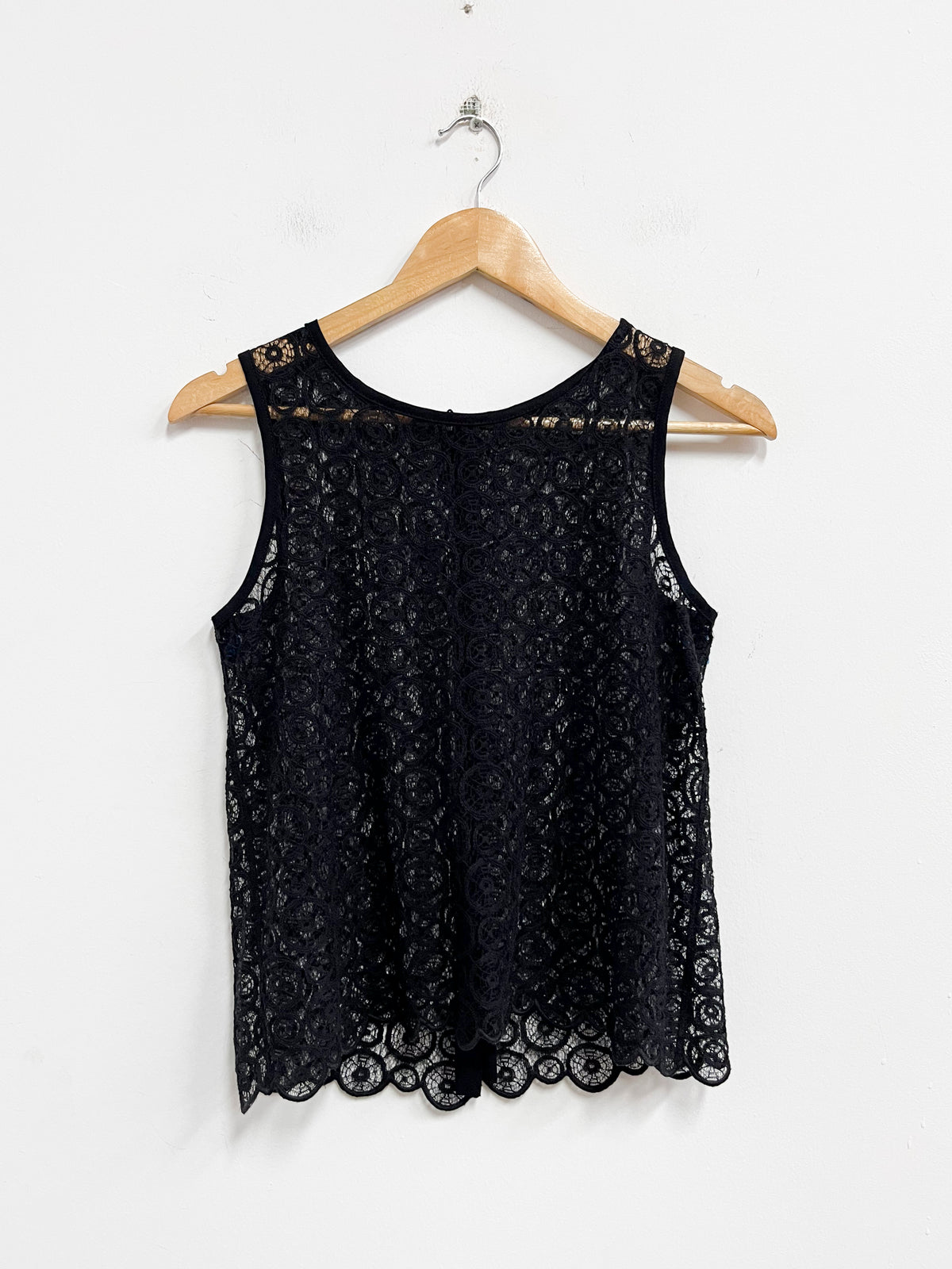 Top negro plisado - Zara - Talla M