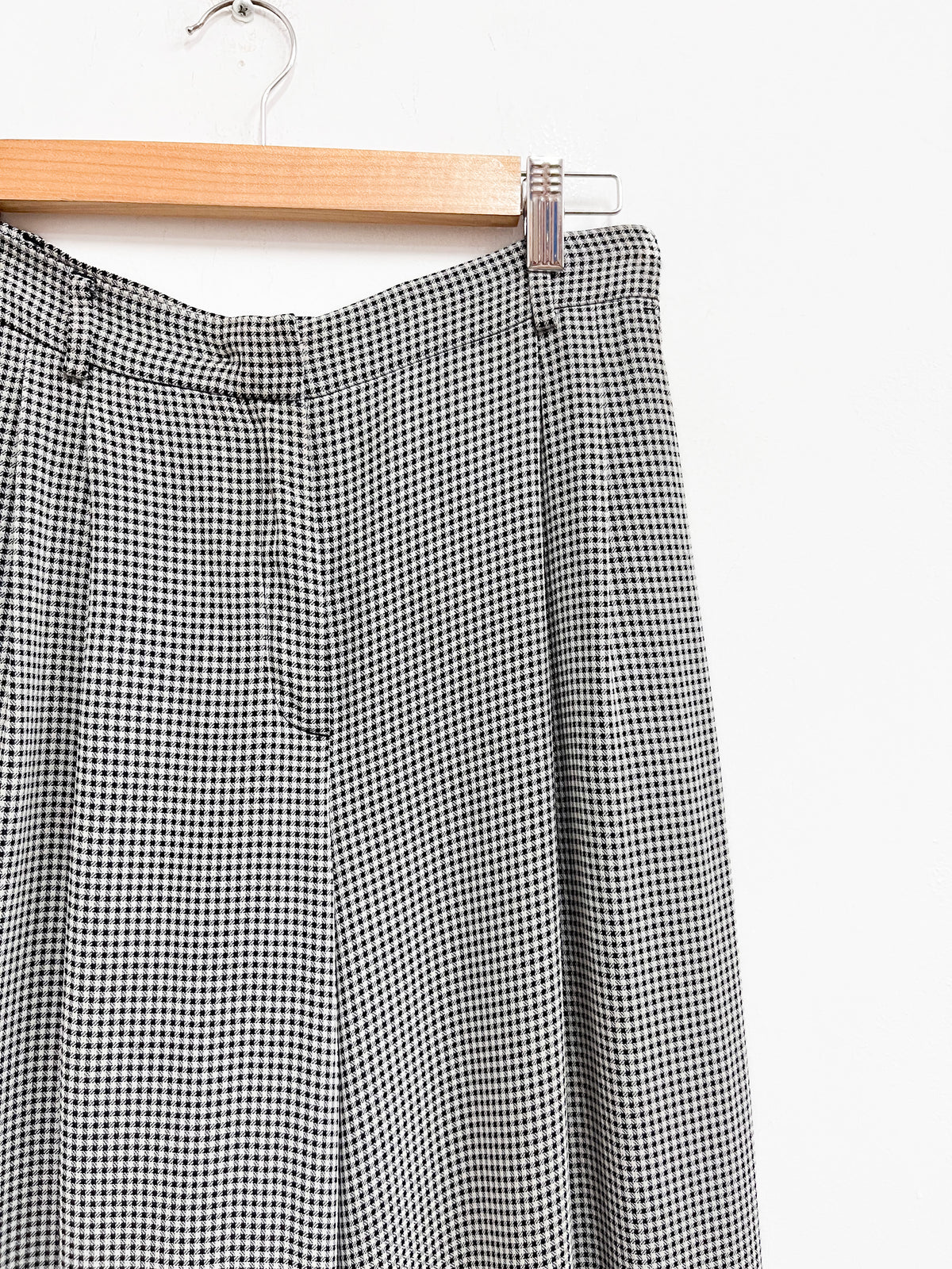Pantalón a cuadros blanco con negro - Maxmara - Talla M