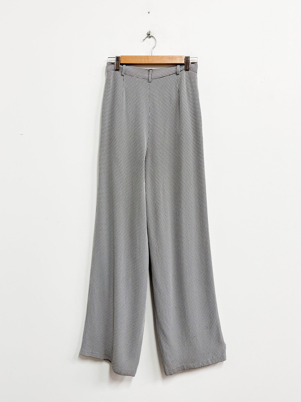 Pantalón a cuadros blanco con negro - Maxmara - Talla M