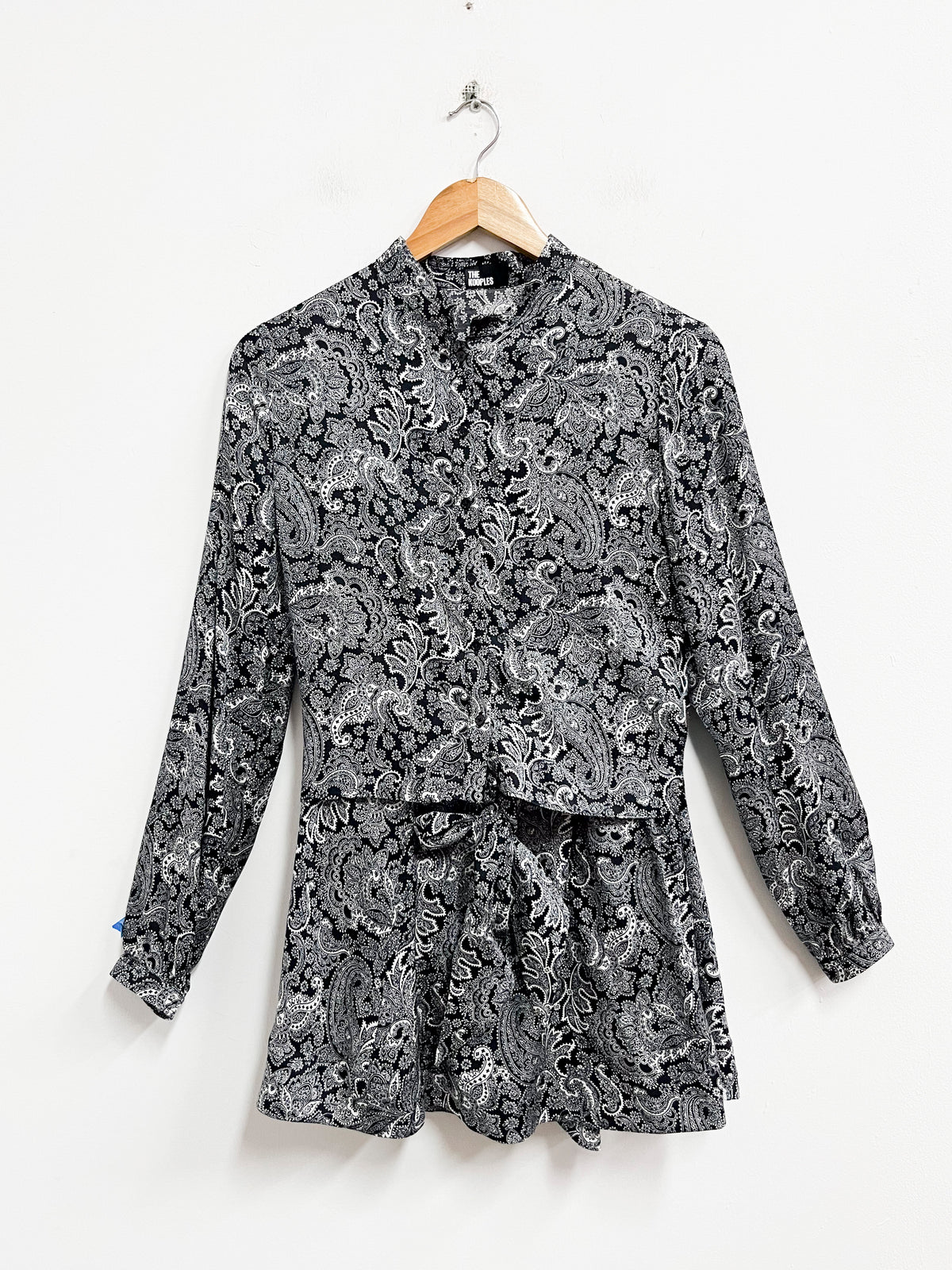 Conjunto estampado negro con blanco -The Kooples - Talla XS