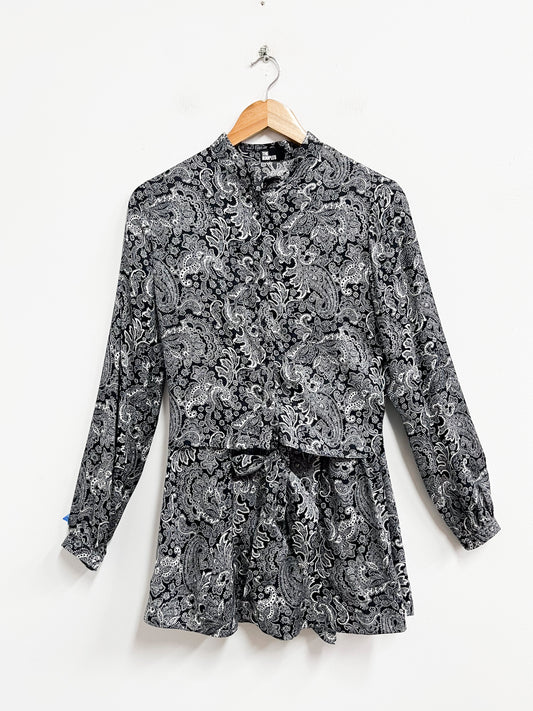 Conjunto estampado negro con blanco -The Kooples - Talla XS