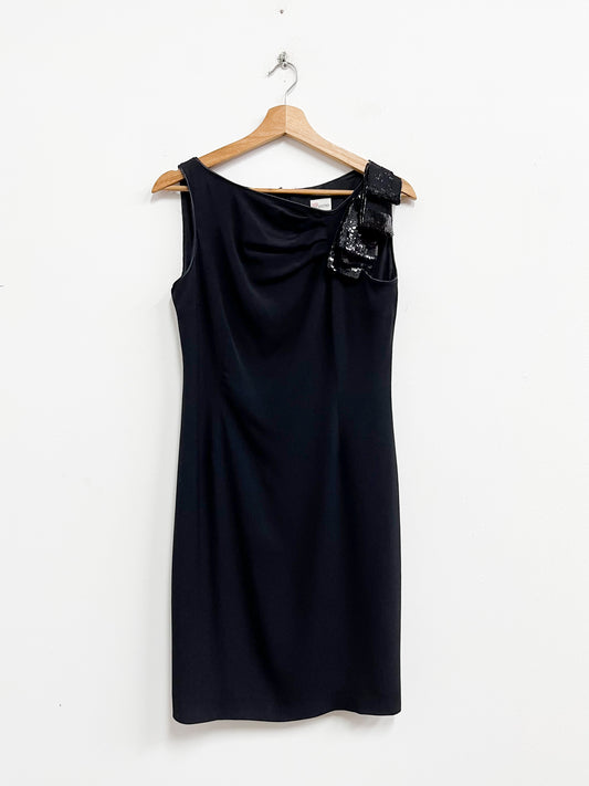 Vestido negro con lazo de lentejuelas - Valentino - Talla M