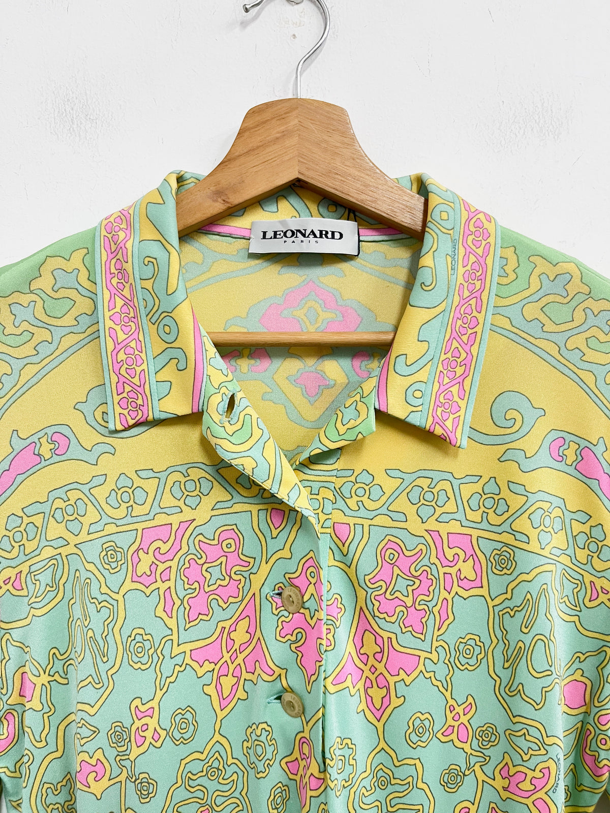 Blusa de seda estampada - Leonard Paris - Talla M