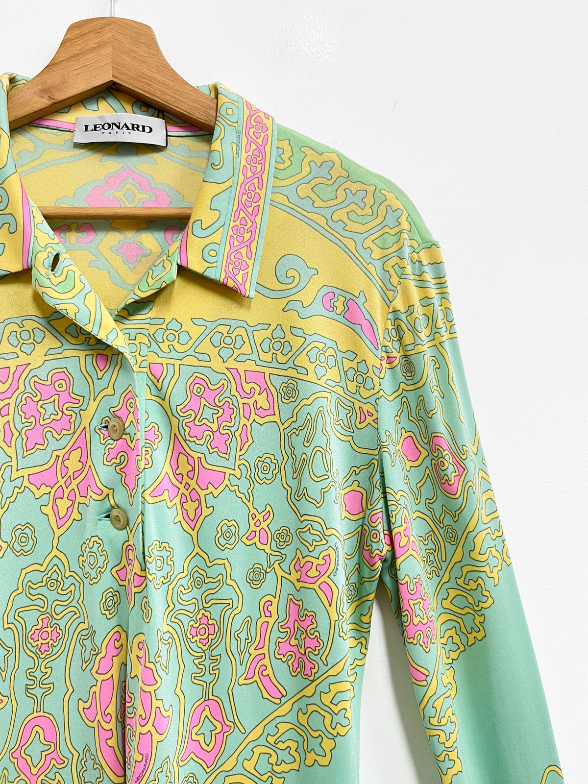 Blusa de seda estampada - Leonard Paris - Talla M