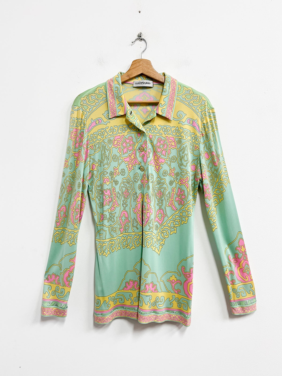Blusa de seda estampada - Leonard Paris - Talla M